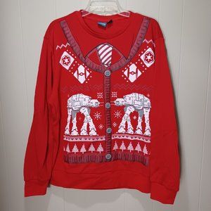 Star Wars Ugly Christmas Sweater Red Crewneck Adult Large